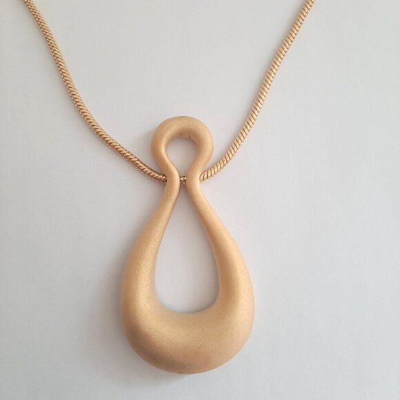 Trina Turk Gold Rush Drop Sculpture Pendant Necklace - Picture 2 of 4